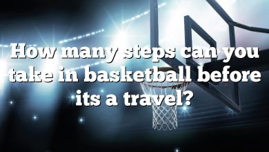 How many steps can you take in basketball before its a travel?