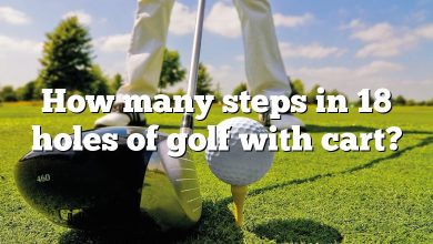 How many steps in 18 holes of golf with cart?