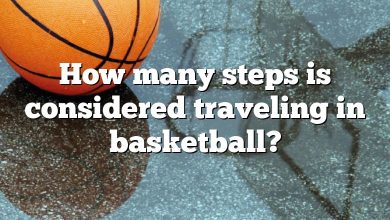 How many steps is considered traveling in basketball?