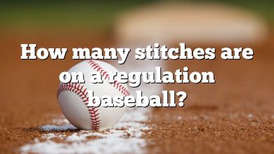 How many stitches are on a regulation baseball?