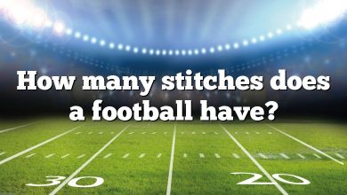How many stitches does a football have?
