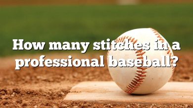 How many stitches in a professional baseball?
