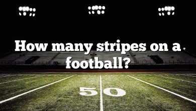 How many stripes on a football?