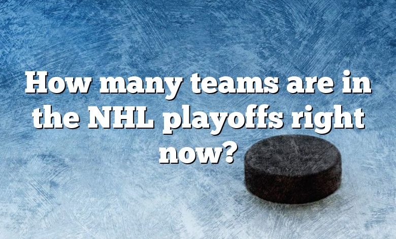 How many teams are in the NHL playoffs right now?