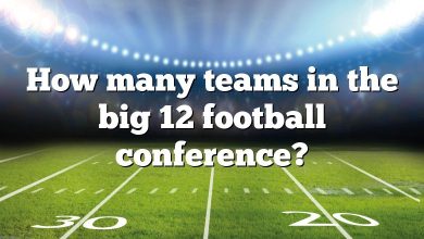 How many teams in the big 12 football conference?