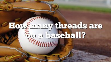 How many threads are on a baseball?