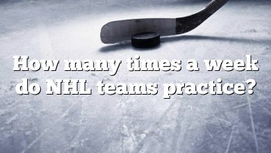 How many times a week do NHL teams practice?