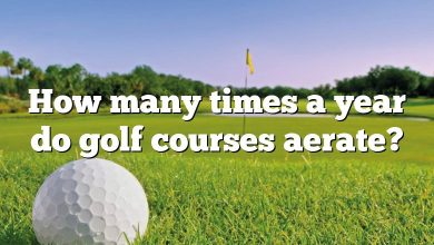 How many times a year do golf courses aerate?