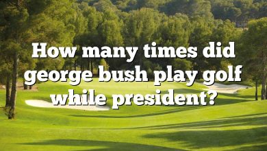 How many times did george bush play golf while president?