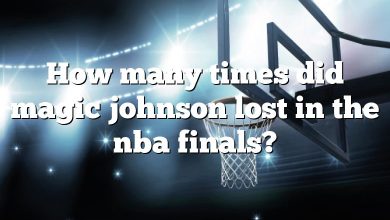 How many times did magic johnson lost in the nba finals?