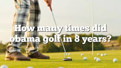 How many times did obama golf in 8 years?