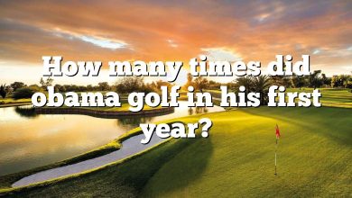 How many times did obama golf in his first year?