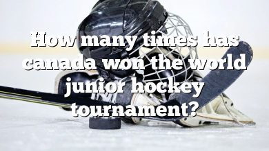 How many times has canada won the world junior hockey tournament?