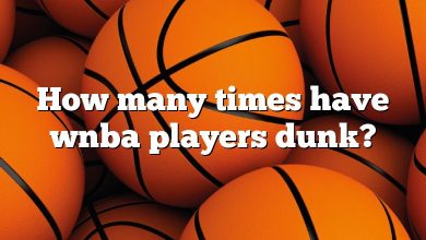 How many times have wnba players dunk?