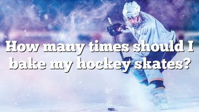 How many times should I bake my hockey skates?