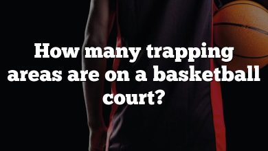 How many trapping areas are on a basketball court?