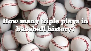How many triple plays in baseball history?