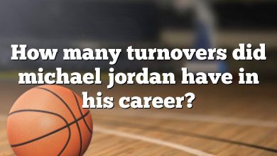 How many turnovers did michael jordan have in his career?