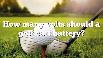 How many volts should a golf cart battery?