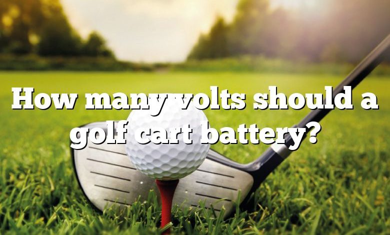 How many volts should a golf cart battery?