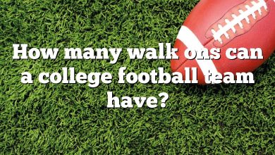 How many walk ons can a college football team have?