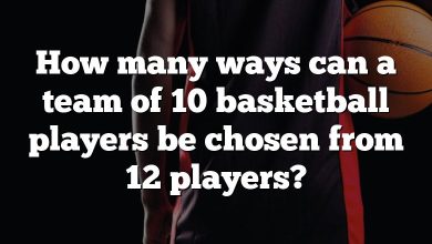 How many ways can a team of 10 basketball players be chosen from 12 players?