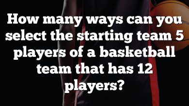 How many ways can you select the starting team 5 players of a basketball team that has 12 players?