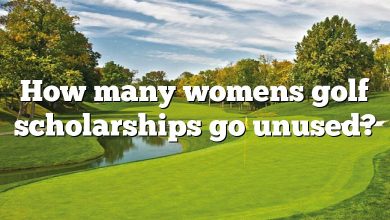 How many womens golf scholarships go unused?