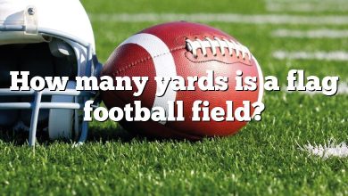 How many yards is a flag football field?