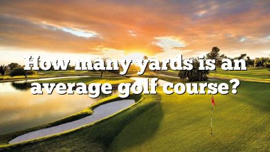 How many yards is an average golf course?