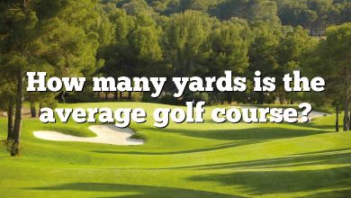 How many yards is the average golf course?