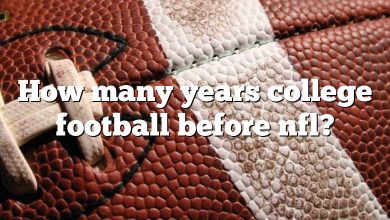 How many years college football before nfl?