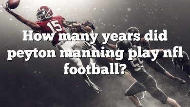 How many years did peyton manning play nfl football?