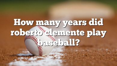 How many years did roberto clemente play baseball?