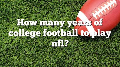 How many years of college football to play nfl?