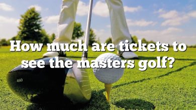 How much are tickets to see the masters golf?