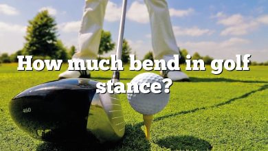 How much bend in golf stance?