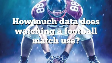 How much data does watching a football match use?