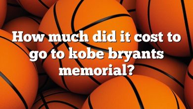 How much did it cost to go to kobe bryants memorial?