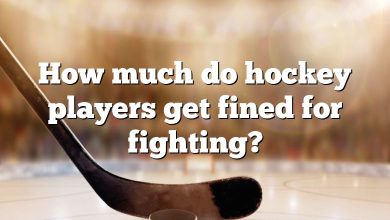 How much do hockey players get fined for fighting?