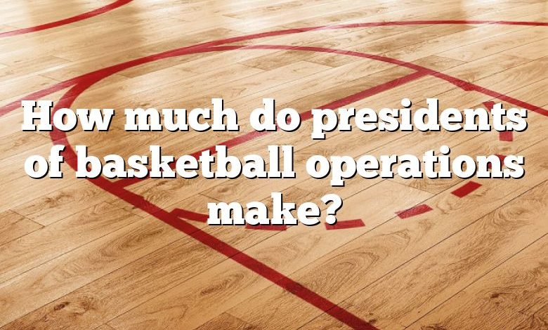 How much do presidents of basketball operations make?