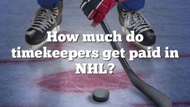 How much do timekeepers get paid in NHL?