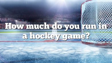 How much do you run in a hockey game?