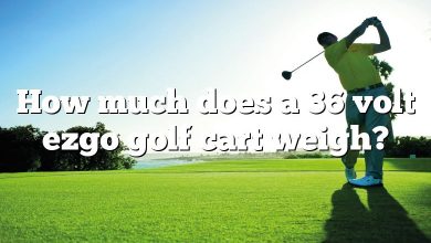 How much does a 36 volt ezgo golf cart weigh?