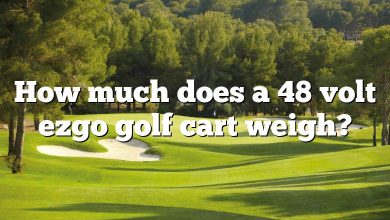 How much does a 48 volt ezgo golf cart weigh?