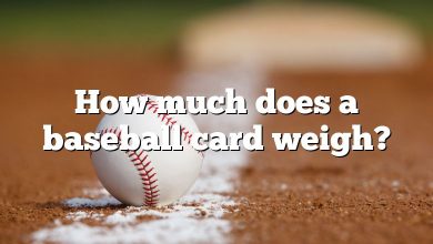How much does a baseball card weigh?