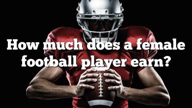 How much does a female football player earn?