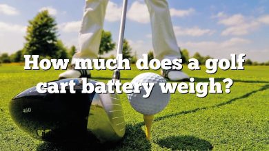 How much does a golf cart battery weigh?