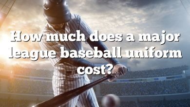 How much does a major league baseball uniform cost?