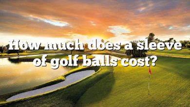 How much does a sleeve of golf balls cost?